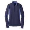 Sport-Tek Women's True Navy Heather Sport-Wick Stretch Contrast 1/2-Zip Pullover