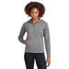 Sport-Tek Women's Charcoal Grey Sport-Wick Stretch 1/2-Zip Hoodie