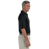 Harriton Men's Black 6 oz. Ringspun Cotton Pique Short-Sleeve Polo