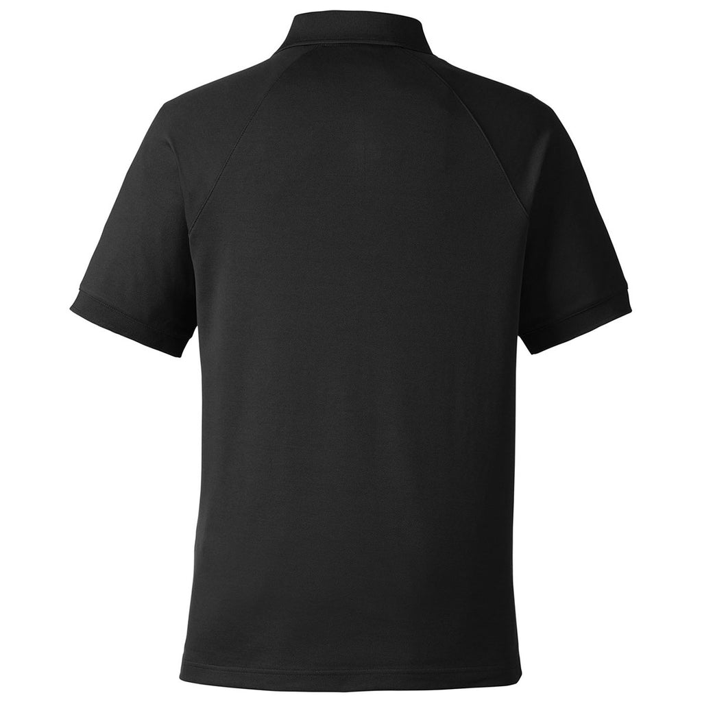 Harriton Men's Black Charge Snag and Soil Protect Polo