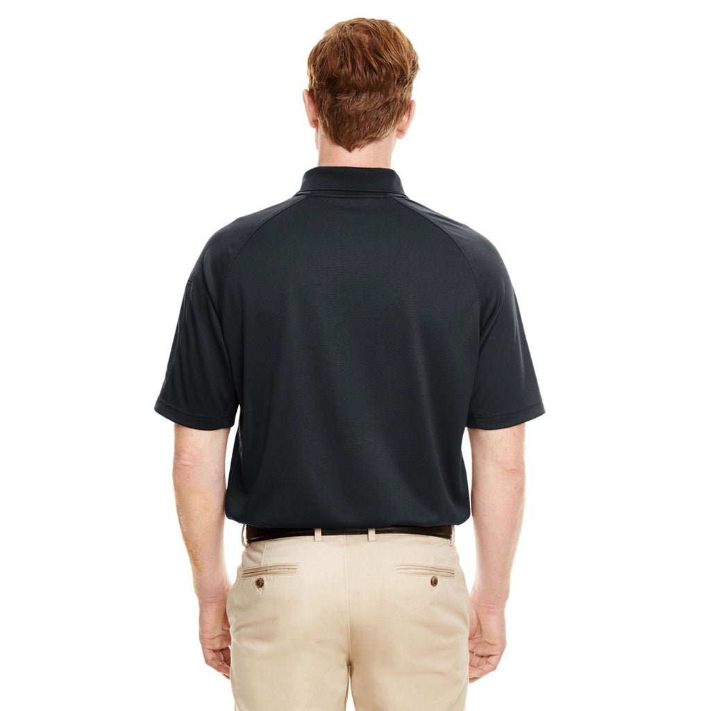 Harriton Men's Black Tactical Performance Polo