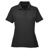 Harriton Women's Black 5 oz. Blend-Tek Polo