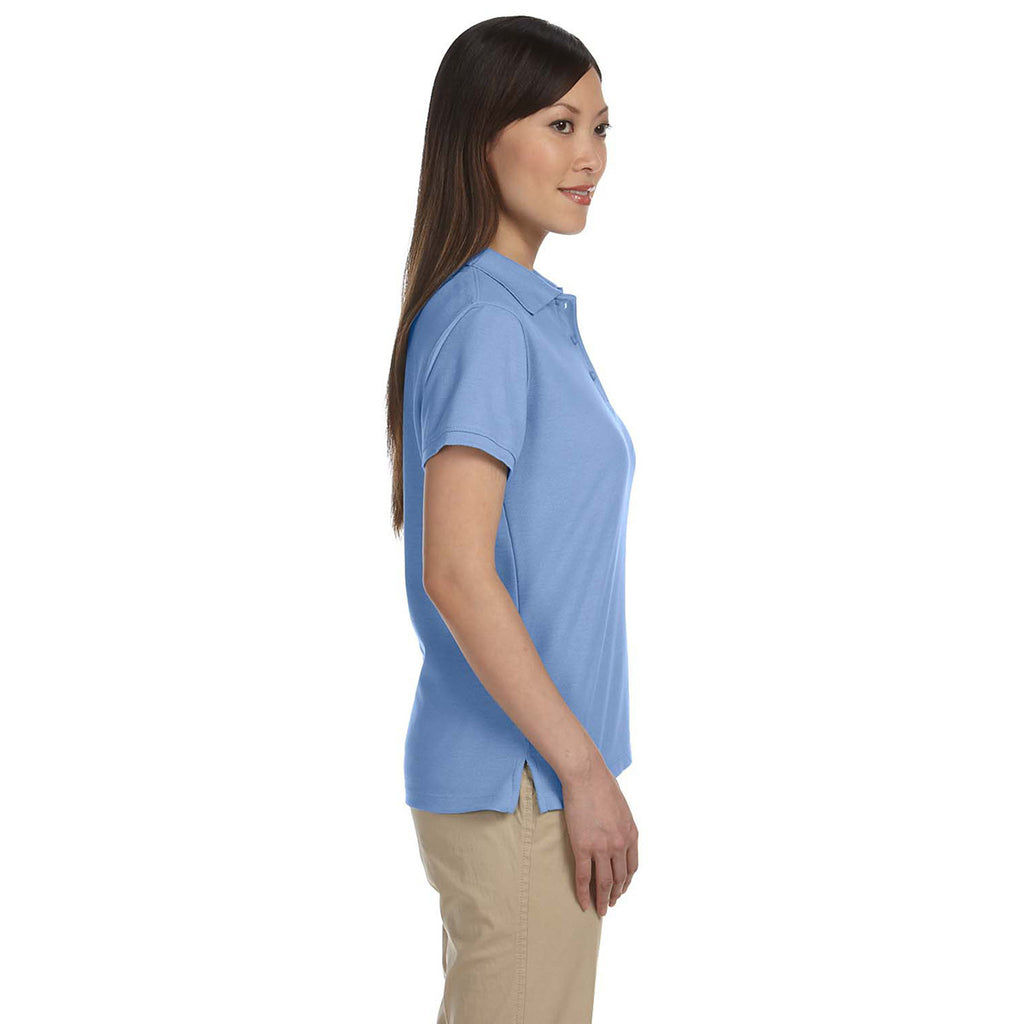 Harriton Women's Light College Blue 5 oz. Blend-Tek Polo