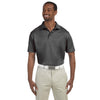 Harriton Men's Charcoal 4 oz. Polytech Polo