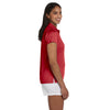 Harriton Women's Red 4 oz. Polytech Polo