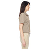 Harriton Women's Khaki Advantage IL Snap Placket Performance Polo