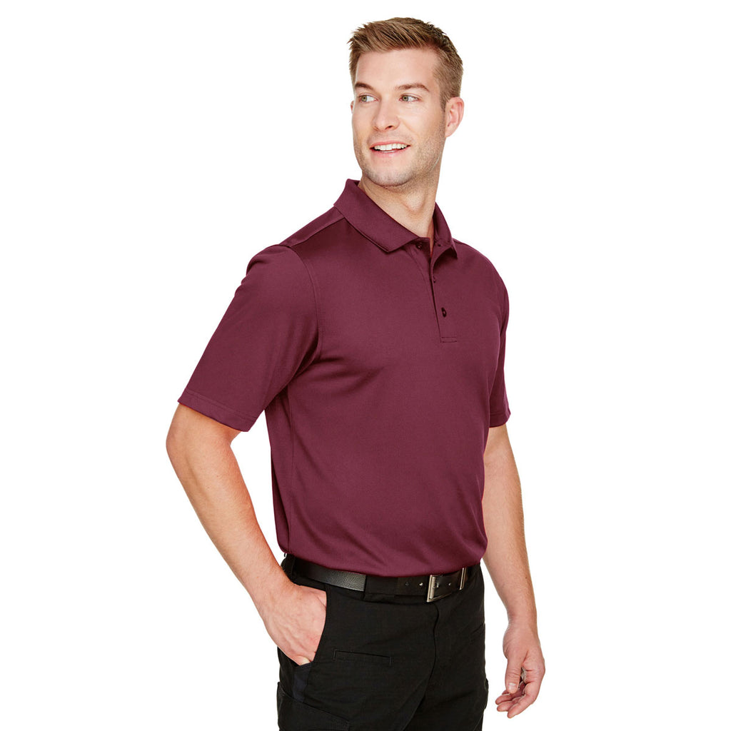 Harriton Men's Maroon Advantage Snag Protection Plus Polo