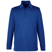 Harriton Men's True Royal Advantage Snag Protection Plus Long Sleeve Polo