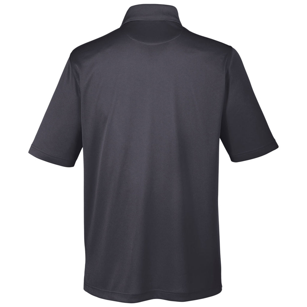 Harriton Men's Dark Charcoal Advantage Snag Protection Plus Pocket Polo