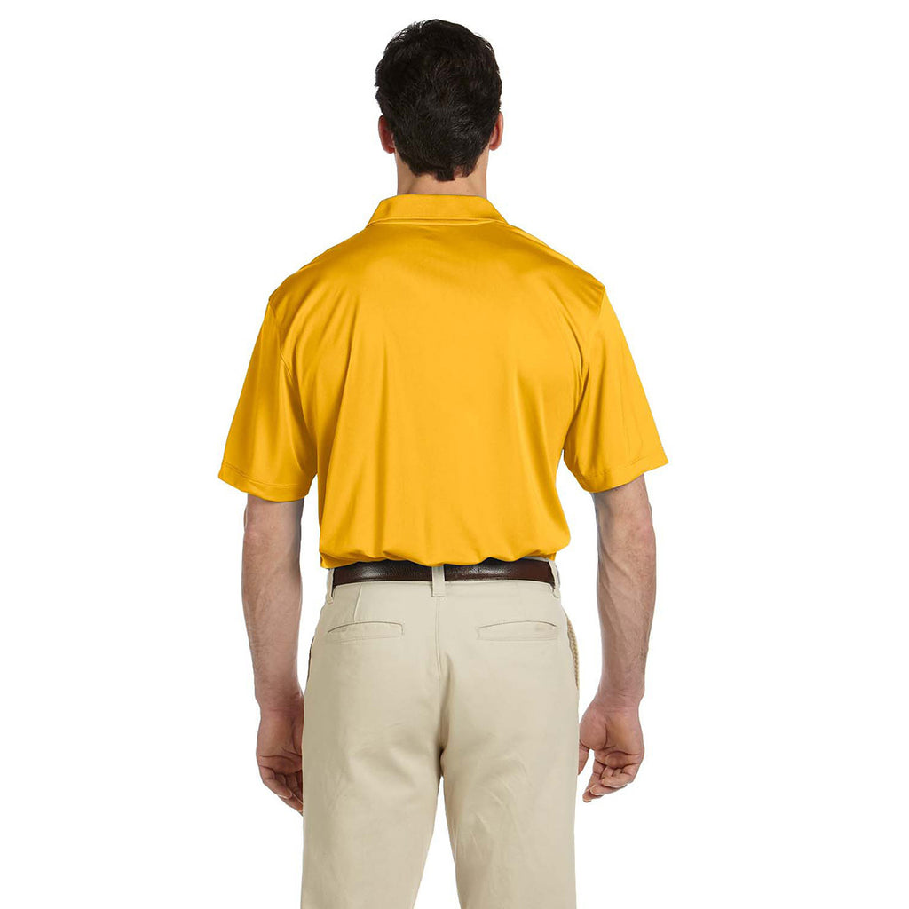 Harriton Men's Gold Micro-Pique Polo