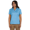 Harriton Women's Light Blue Micro-Pique Polo