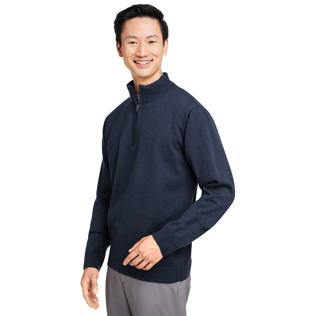 Harriton Unisex Dark Navy Pilbloc Quarter Zip Sweater