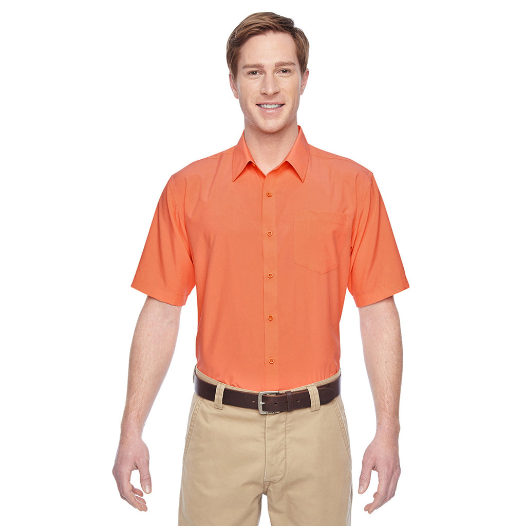 Harriton Men's Nectarine Paradise Short-Sleeve Performance Shirt