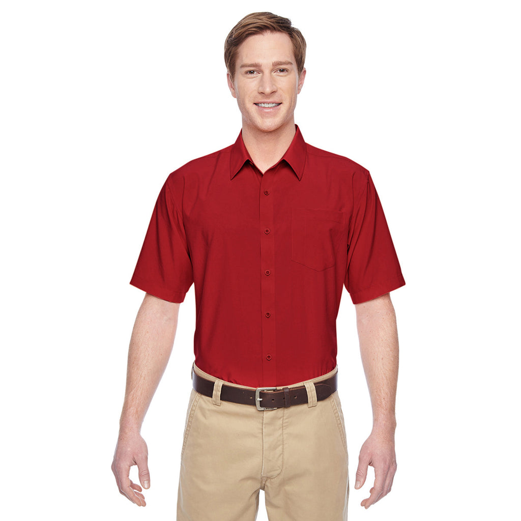 Harriton Men's Parrot Red Paradise Short-Sleeve Performance Shirt