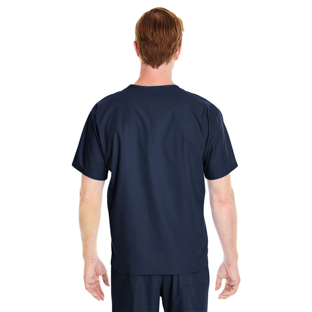 Harriton Men's Dark Navy Restore 4.9 oz. Scrub Top