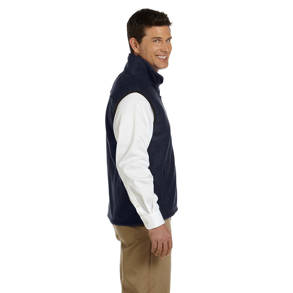 Harriton Men's Navy 8 oz. Fleece Vest