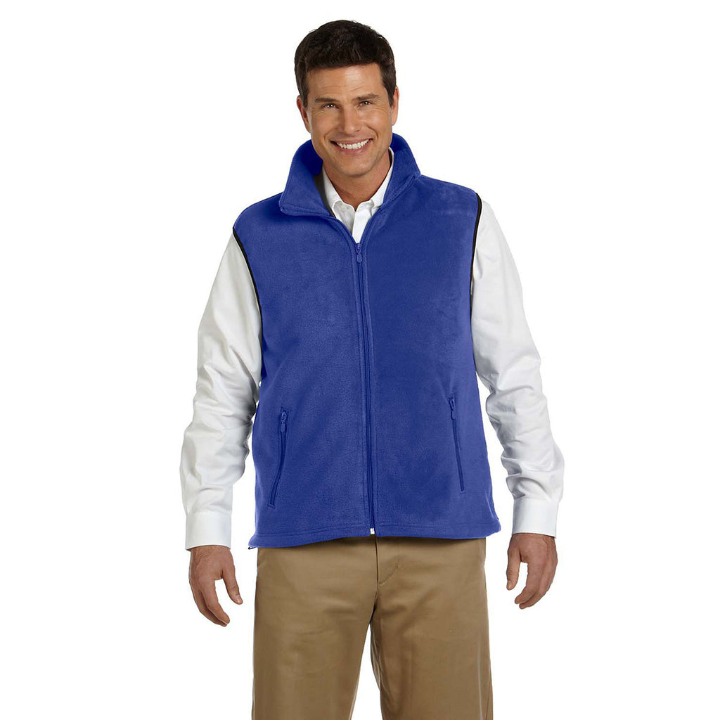 Harriton Men's True Royal 8 oz. Fleece Vest