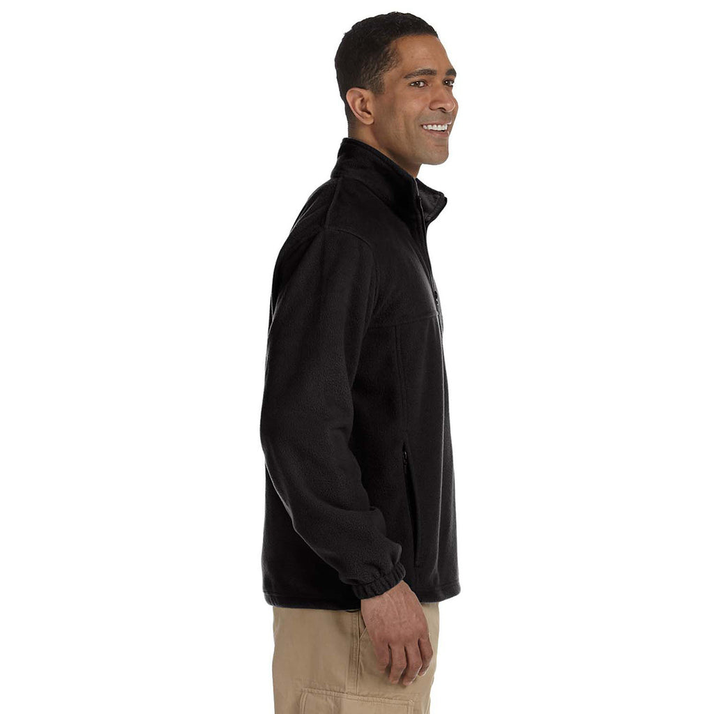 Harriton Men's Black 8 oz. Full-Zip Fleece