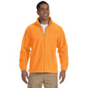 Harriton Men's Safety Orange Tall 8 oz. Full-Zip Fleece