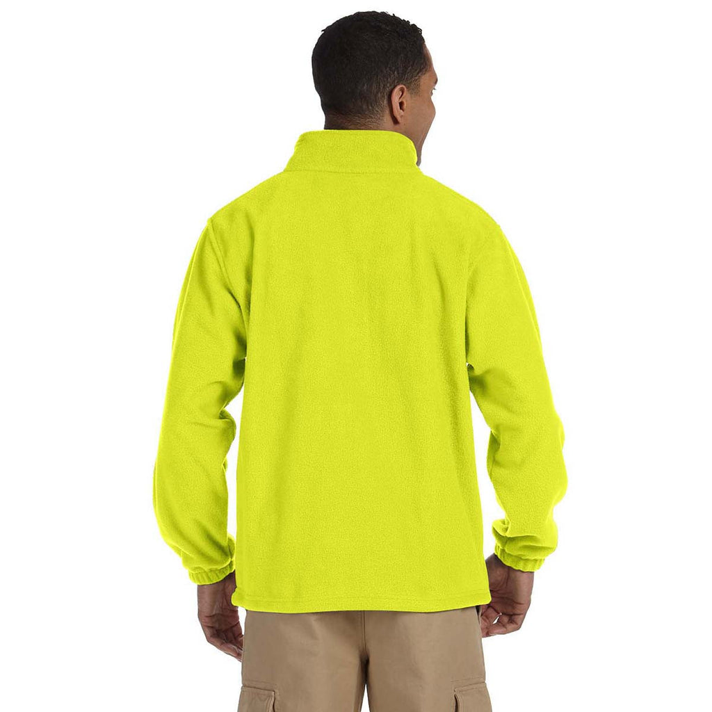 Harriton Men's Safety Yellow Tall 8 oz. Full-Zip Fleece