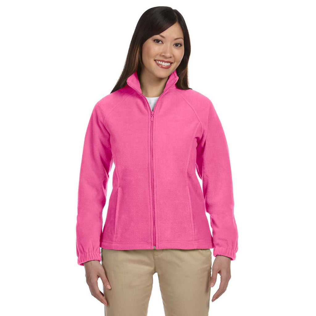 Harriton Women's Charity Pink 8 oz. Full-Zip Fleece