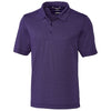 Cutter & Buck Men's College Purple Heather Cascade Melange Stripe Polo