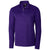 Cutter & Buck Men's College Purple DryTec Traverse Stripe Half-Zip