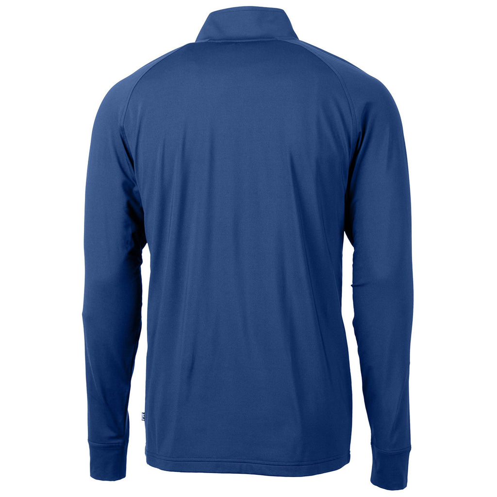 Cutter & Buck Men's Tour Blue Adapt Eco Knit Stretch Recycled Quarter Zip Pullover