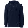 Cutter & Buck Men's Navy Blue Roam Eco Half Zip Recycled Pullover Hoodie