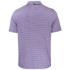 Cutter & Buck Men's College Purple/White Forge Eco Double Stripe Stretch Recycled Polo