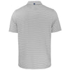 Cutter & Buck Men's Polished/White Forge Eco Double Stripe Stretch Recycled Polo