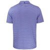 Cutter & Buck Men's Tour Blue/White Forge Eco Double Stripe Stretch Recycled Polo