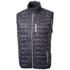 Cutter & Buck Men's Black Rainier PrimaLoft Eco Insulated Full Zip Printed Puffer Vest