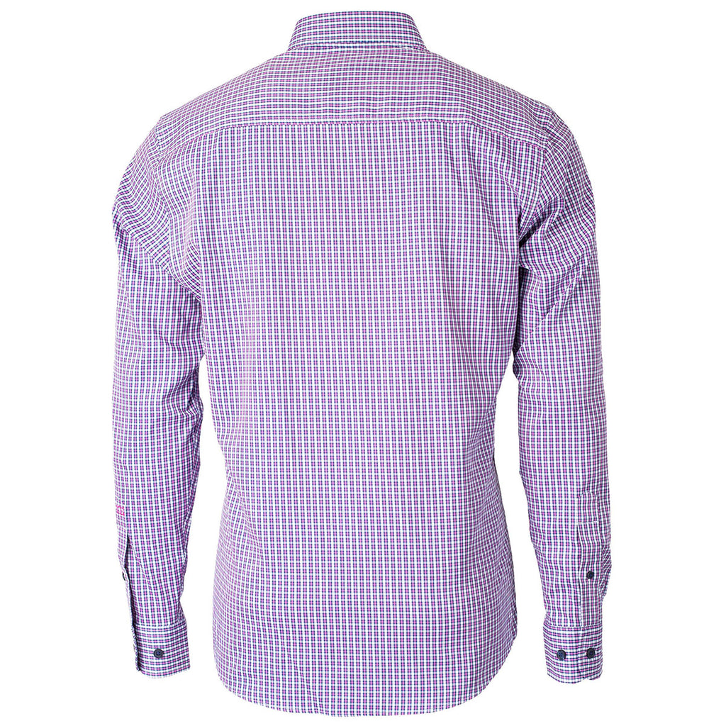 Cutter & Buck Men's Aster Versatech Multi Check Stretch Long Sleeve