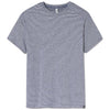 Glyder Men's Heather Indigo and White Stripe Salton Short Sleeve