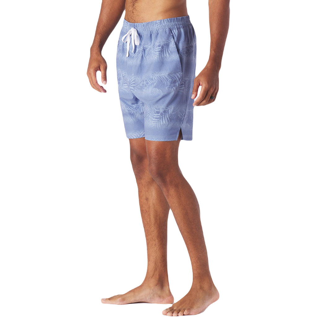 Glyder Men's Lunar Sky Island Stripe Costa Short 6.5" with Liner