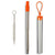 Primeline Orange Festival Telescropic Drinking Straw Kit