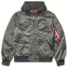 Alpha Industries Men's Sage L-2B Hooded Battlewash Flight Jacket