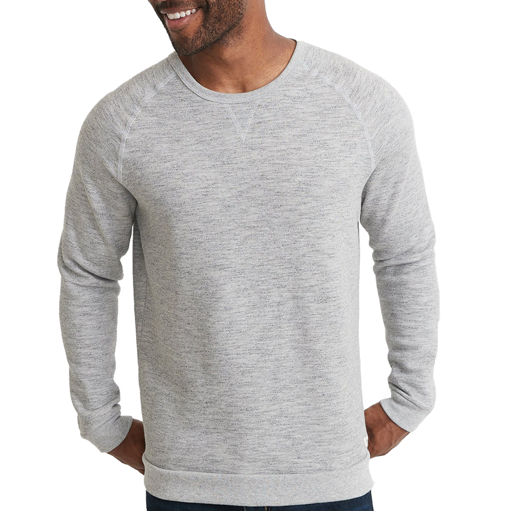 Marine Layer Men's Heather Grey Sherpa Crew Pullover