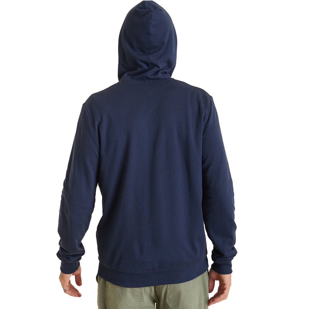 Marine Layer Men's True Navy/Asphalt Signature Lined Zip Hoodie