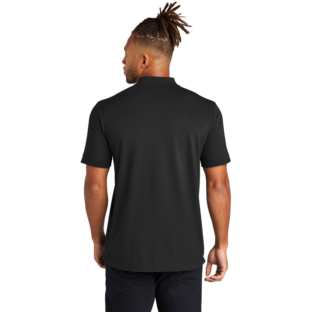 Mercer+Mettle Men's Deep Black Stretch Pique Henley