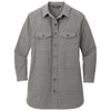 Mercer+Mettle Women's Light Anchor Grey Heather Long Sleeve Twill Overshirt