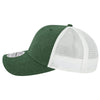 Legacy Melange Dark Green/White Mid-Pro Snapback Trucker Cap