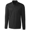 Clique Men's Black Long Sleeve Spin Pique Polo