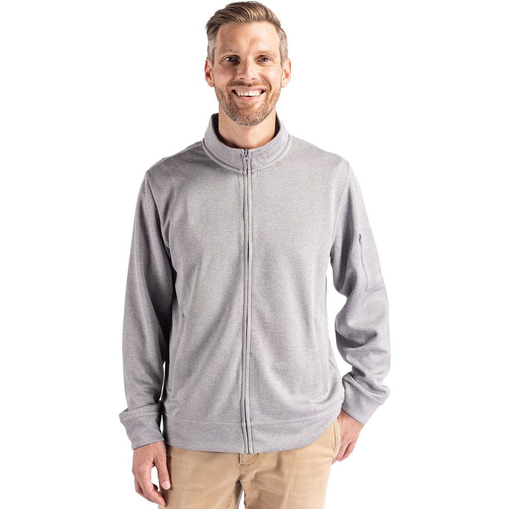 Clique Men's Grey Melange Lift Eco Performance Full Zip Jacket