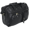 Mercury Luggage Black Faux Leather Multi-Pocket Attache