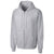 Clique Unisex Athletic Grey Heather Basics Fleece Full Zip Hoodie