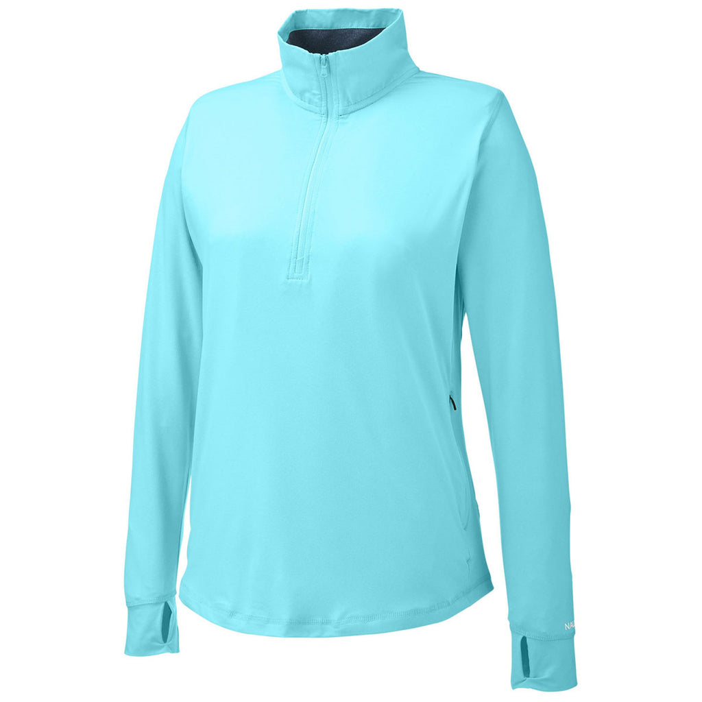 Nautica Women's Sea Mist Saltwater Quarter-Zip Pullover