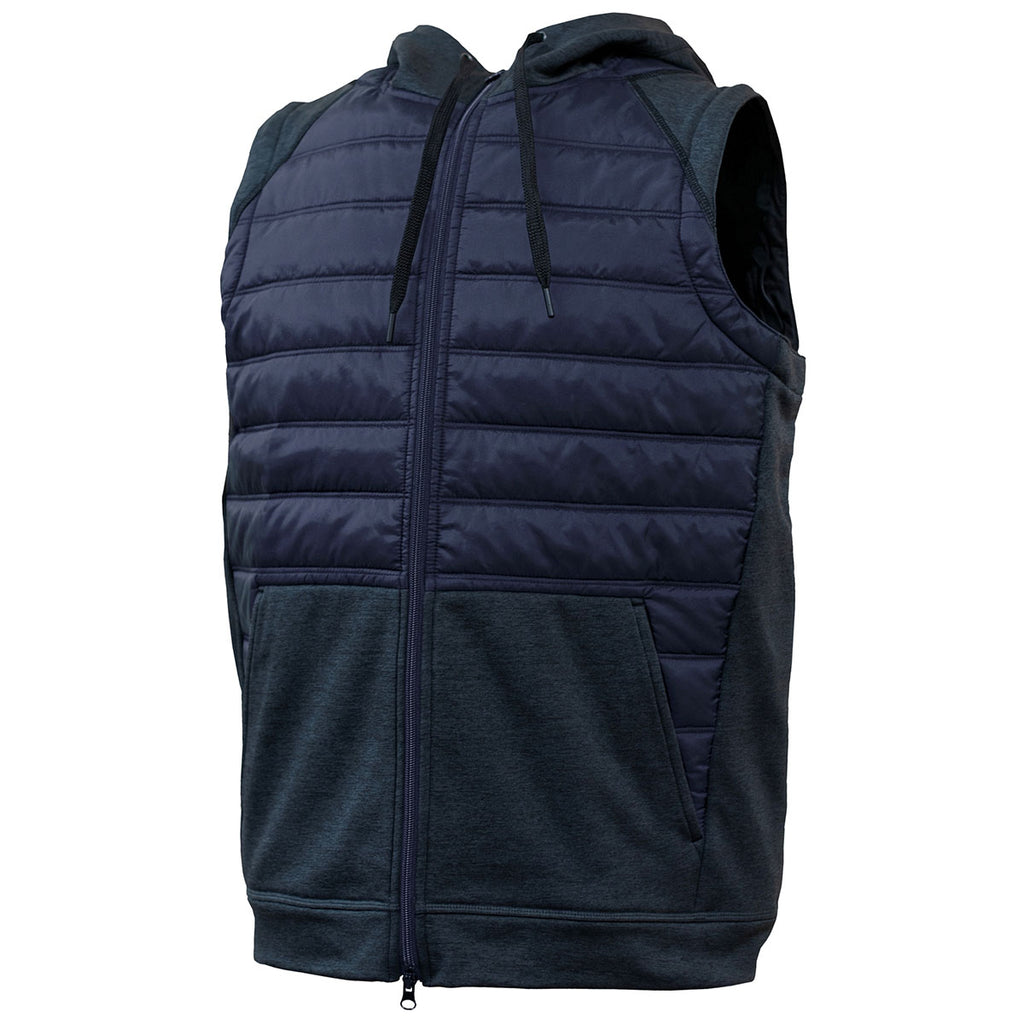 BAW Unisex Navy/Heather Black 2-in-1 Puffer Jacket