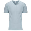 Next Level Men's Light Blue Premium Fitted Short-Sleeve V-Neck Tee